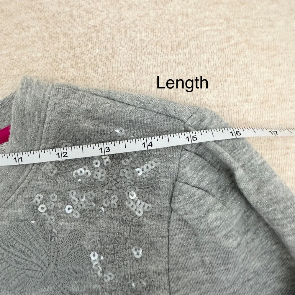 Crown & ivy Women’s Gray Cotton Crewneck Long Sleeve Sweater Size L - Picture 5 of 10